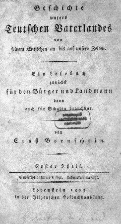 Erster Theil, [Schülerbd.]: [Erster Theil, [Schülerbd.]]