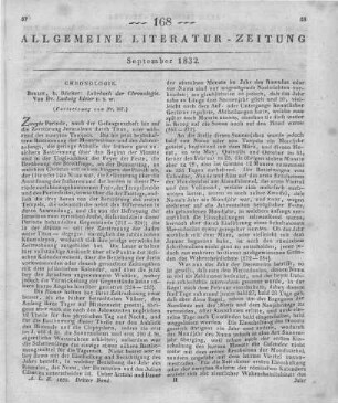 Ideler, L.: Lehrbuch der Chronologie. Berlin: Rücker 1831 (Fortsetzung von Nr. 167)