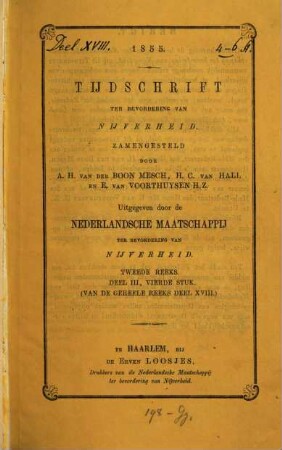 Tijdschrift ter bevordering van nijverheid. 18,2. 1855 = Reeks 2, Deel 3
