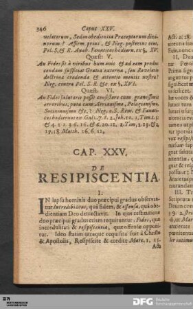Cap. XXV. De Resipiscentia.