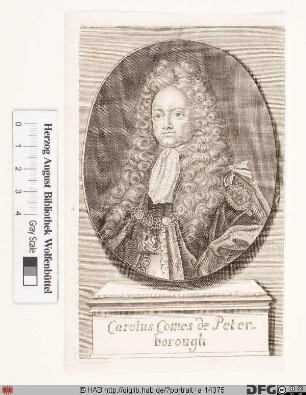 Bildnis Charles Mordaunt, 1697 3. Earl of Peterborough and 1. Earl of Monmouth