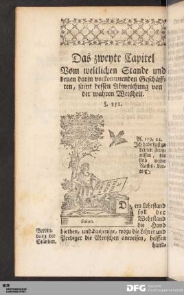 Das zweyte Capitel