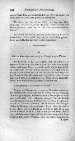 Kurze Auszüge aus einigen Briefen aus Paris