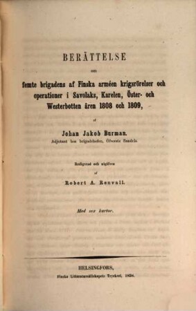 Bidrag till kännedom av Finlands natur och folk, 2. 1858