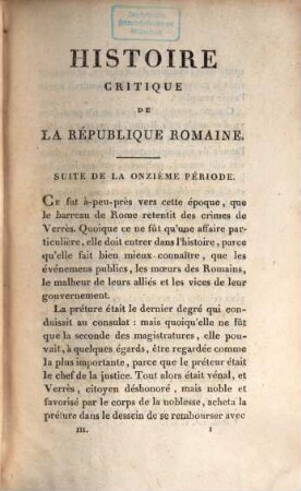 Histoire critique de la république Romaine. 3