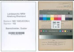 Entnazifizierung Gustav Baerschneider , geb. 21.03.1908 (Angestellter)