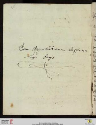Cum Approbatione et privilegio Regis