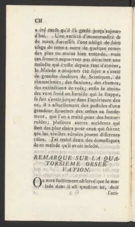 Remarque Sur La Quatorsieme Observation
