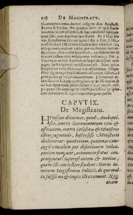 Caput IX. De Magistratu.
