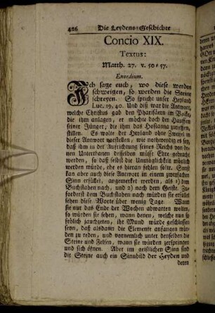Concio XIX. Textus: Matth. 27 . v. 50 - 57.