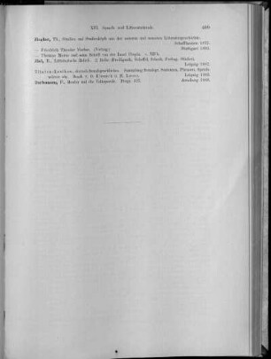 XVII. Schöne Litteratur.