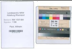Entnazifizierung Wilhelm Pack , geb. 19.02.1890 (Landwirt)