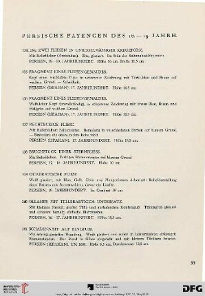 Persische Fayencen des 16.-19. Jahrhunderts (Nr. 134-152)