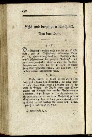 Acht und dreyßigster Abschnitt. Von dem Harn.