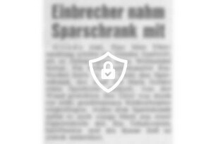 Einbrecher nahm Sparschrank mit