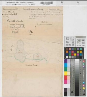 Greven (Greven), Rentengutsache Pentrup, Bl. 1 Brouillonkarte Saerbeck Flur 14