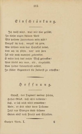 Einschränkung.