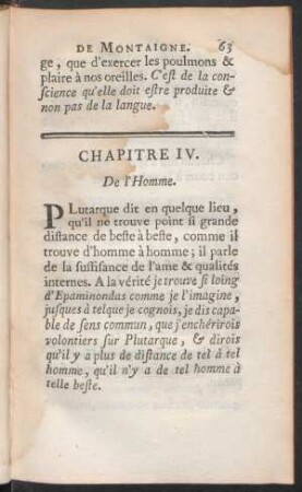 Chapitre IV. De l'Homme