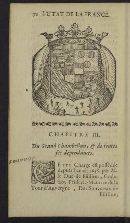 Chapitre III. Du Grand Chambellan, & de toutes ses dépendances.