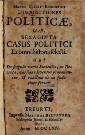 Dissertationes politicae