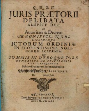 Iuris praetorii delibata