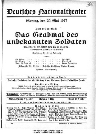 Das Grabmal des unbekannten Soldaten