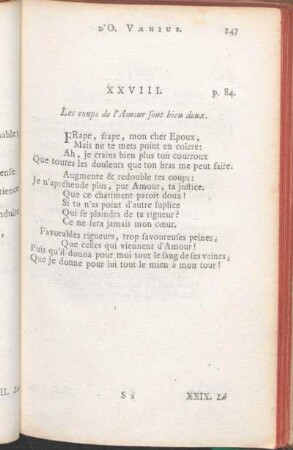 XXVIII. Les coups de l'Amour sont bien doux.