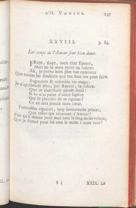 XXVIII. Les coups de l'Amour sont bien doux.