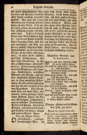 10-14, Tägliches Morgen-Gebet; Tägliches Abend-Gebet