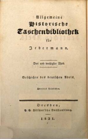 Geschichte des deutschen Adels, 2