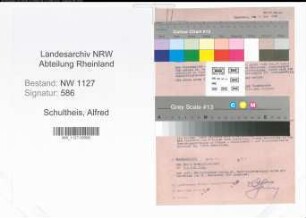 Entnazifizierung Alfred Schultheis , geb. 00.00.0000 (Bueroangestellter)