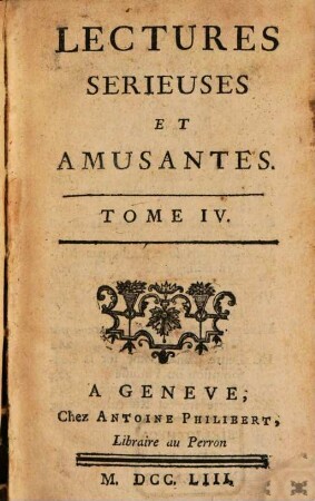 Lectures Serieuses Et Amusantes, 4