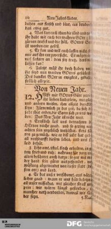 Neu-Jahrs-Lieder.
