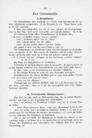 Zur Grammatik.
