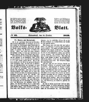 Volks-Blatt : Wiedenbrücker Volksblatt