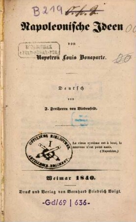 Napoleonische Ideen