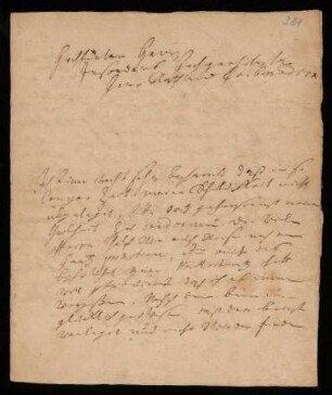 Brief von Friedrich Hoffmann an Johann Dolaeus