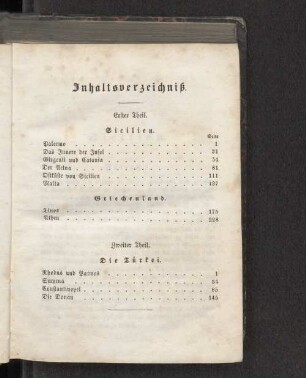 Inhaltsverzeichniß.