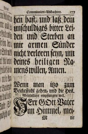 177-188, Wenn man ist zum Beichtstuhl...