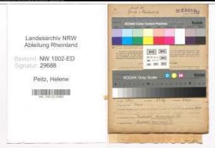 Entnazifizierung Helene Peitz, geb. 25.03.1906 (Lehrerin)