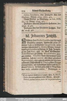 M. Johannes Jentzsch.
