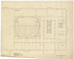 Troost, Paul Ludwig; München, Arcisstr. 12; Führerbau der NSDAP - Konzertsaal (Grundriss)