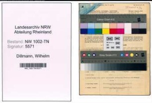Entnazifizierung Wilhelm Dillmann , geb. 08.09.1913 (Kaufmann)