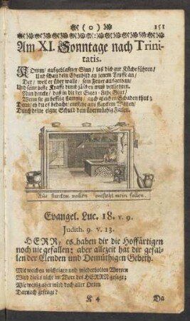 Am XI. Sonntage nach Trinitatis