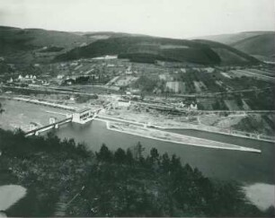 Staustufe Neckarsteinach und Neckargerach, Deutschland, 1930-1931