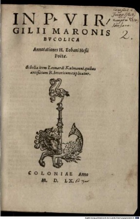In Bucolica annotationes H. Eobani