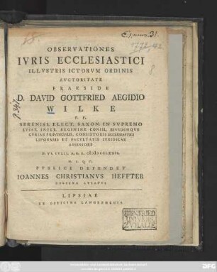 Observationes Ivris Ecclesiastici