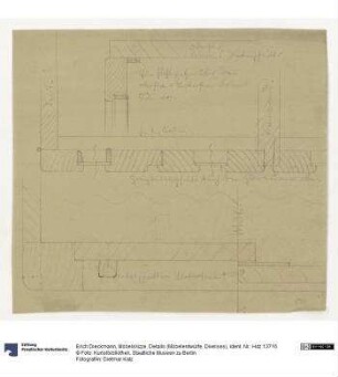 Möbelskizze, Details (Möbelentwürfe, Diverses), Lichtpause