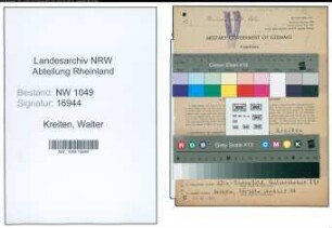 Entnazifizierung Walter Kreiten , geb. 09.12.1920 (Dozent)
