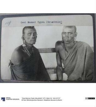 "Zwei Massai-Typen (Brustbild)" (OT)